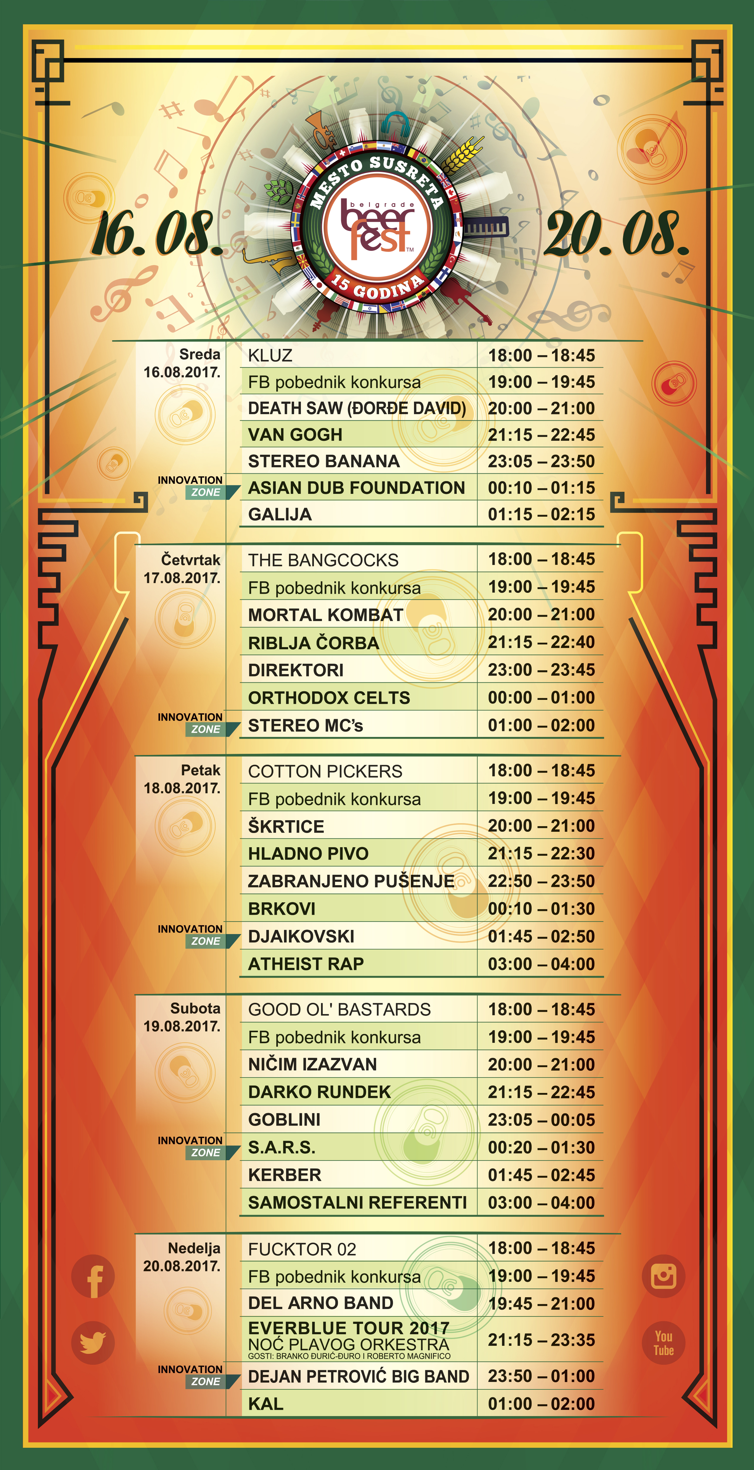 BBF 2017 muzicki program