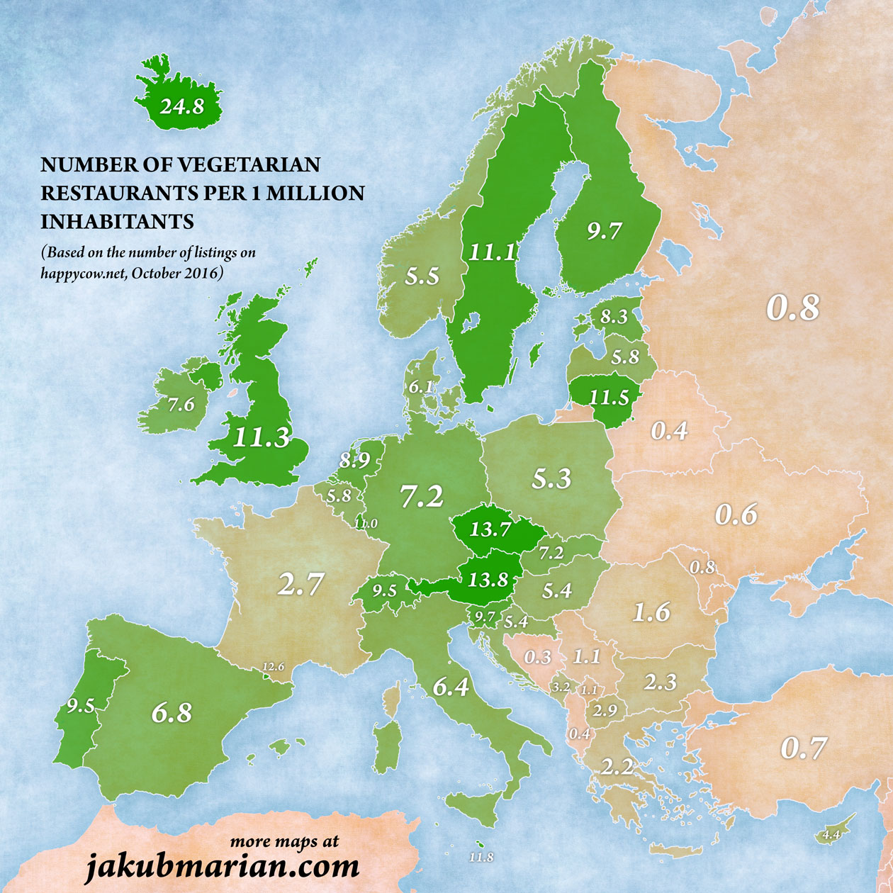 ZELENA ŠVAJCARSKA ILI TOPLA ŠPANIJA? Pogledajte koje zemlje predstavljaju raj za vegetarijance 1 vegetatian