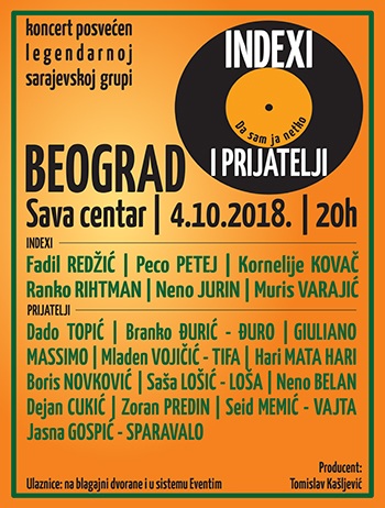 NOSTALGIČNO MUZIČKO PUTOVANJE: Koncert „Indexi i prijatelji" u Beogradu! 1 Indexi 2018 BEOGRAD