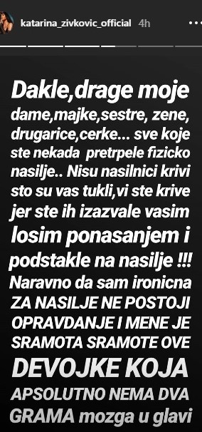 KATARINA ŽIVKOVIĆ ISPROZIVALA STANIJU: Ona nema dva grama mozga u glavi! 1 katarina
