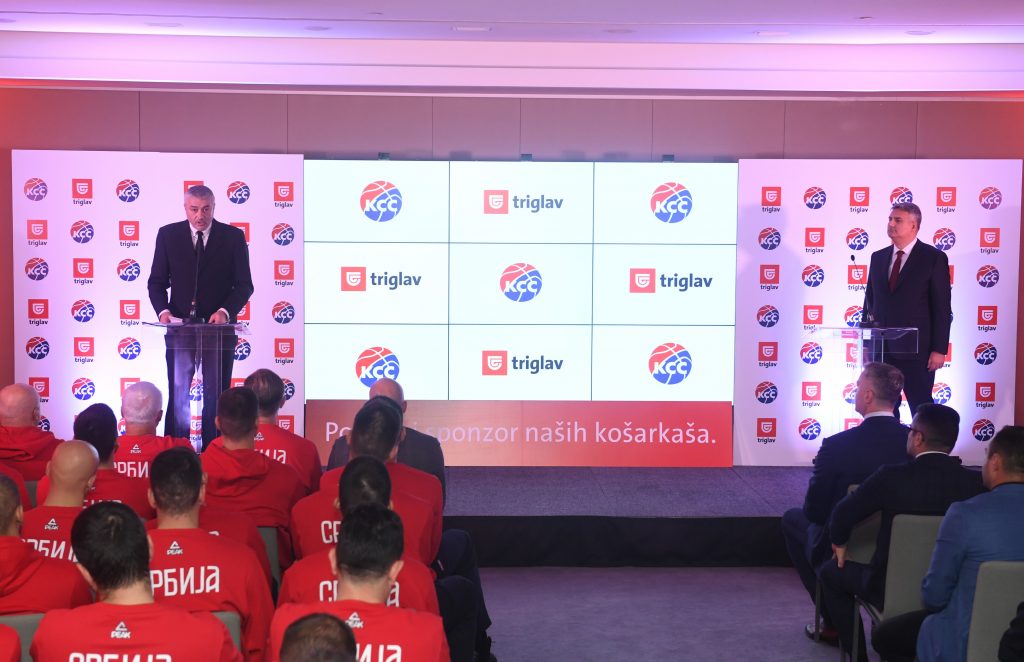 Uspešna saradnja krunisana novim ugovorom između Triglav osiguranja i Košarkaškog saveza Srbije 2 Predrag Danilovic KSS i Dragan Markovic Triglav osiguranje Beograd