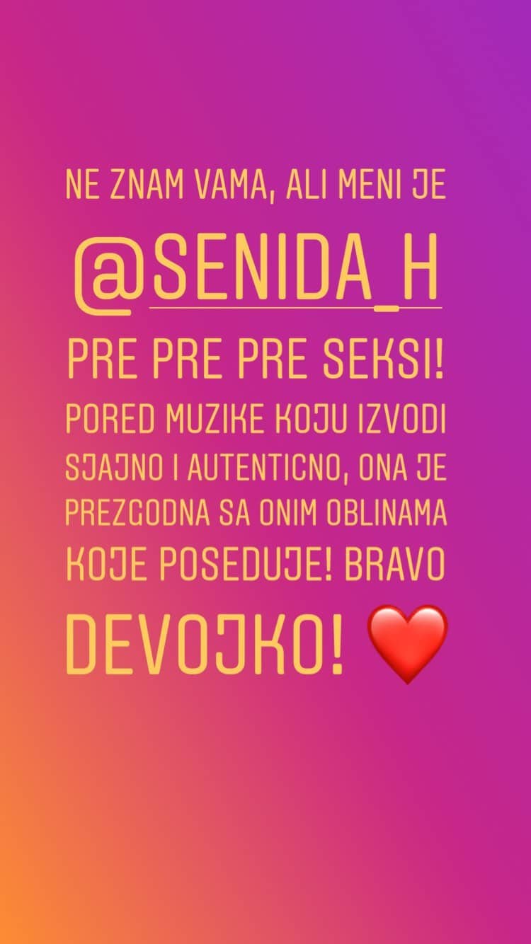 SEKA ALEKSIĆ ODUŠEVLJENA IZGLEDOM MUZIČARKE IZ SLOVENIJE: Senidah je seksi devojka! 1 Seka Insta