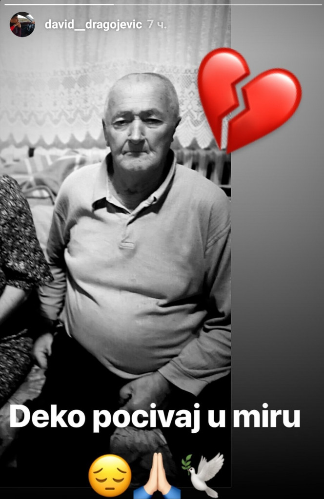PAO JE U KREVET I MUČIO SE: David Dragojević u suzama nakon smrti dede 1 david dragojevic deda