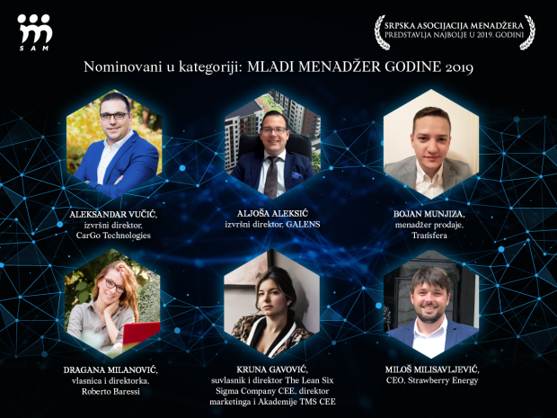POZNATI FINALISTI PRESTIŽNE "SAM GODIŠNJE NAGRADE 2019": Dobitnici nagrada biće proglašeni 11. decembra 2 sam mladi menadzer godine 2019