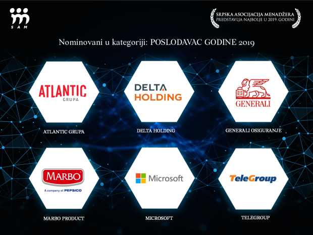 POZNATI FINALISTI PRESTIŽNE "SAM GODIŠNJE NAGRADE 2019": Dobitnici nagrada biće proglašeni 11. decembra 3 sam poslodavac godine 2019