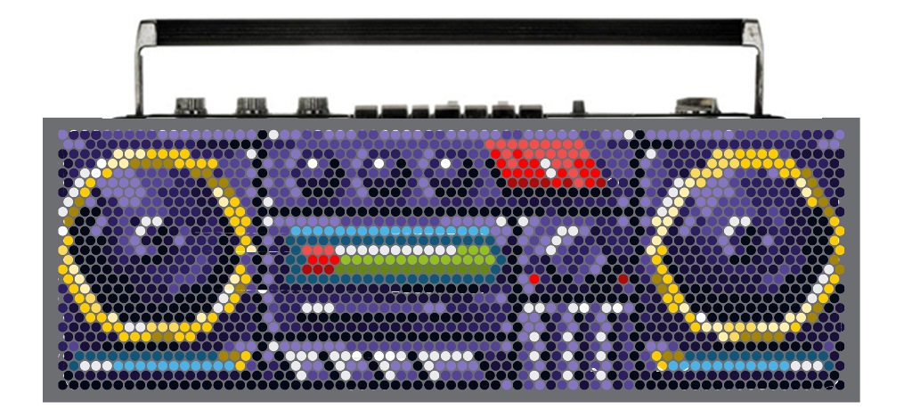 Ghetto blaster Pixelata 2hot4stage 1