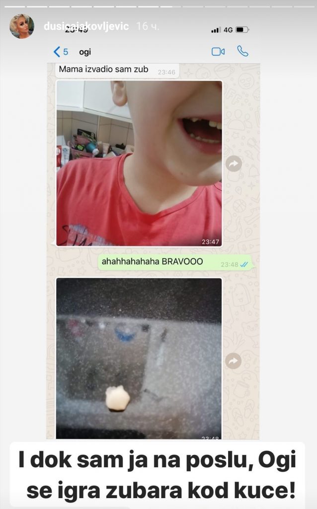MAMA, IZVADIO SAM ZUB: Dušica Jakovljević oduševljena hrabrošću sina Ognjena (FOTO) 1 Dusica Jakovljevic sin