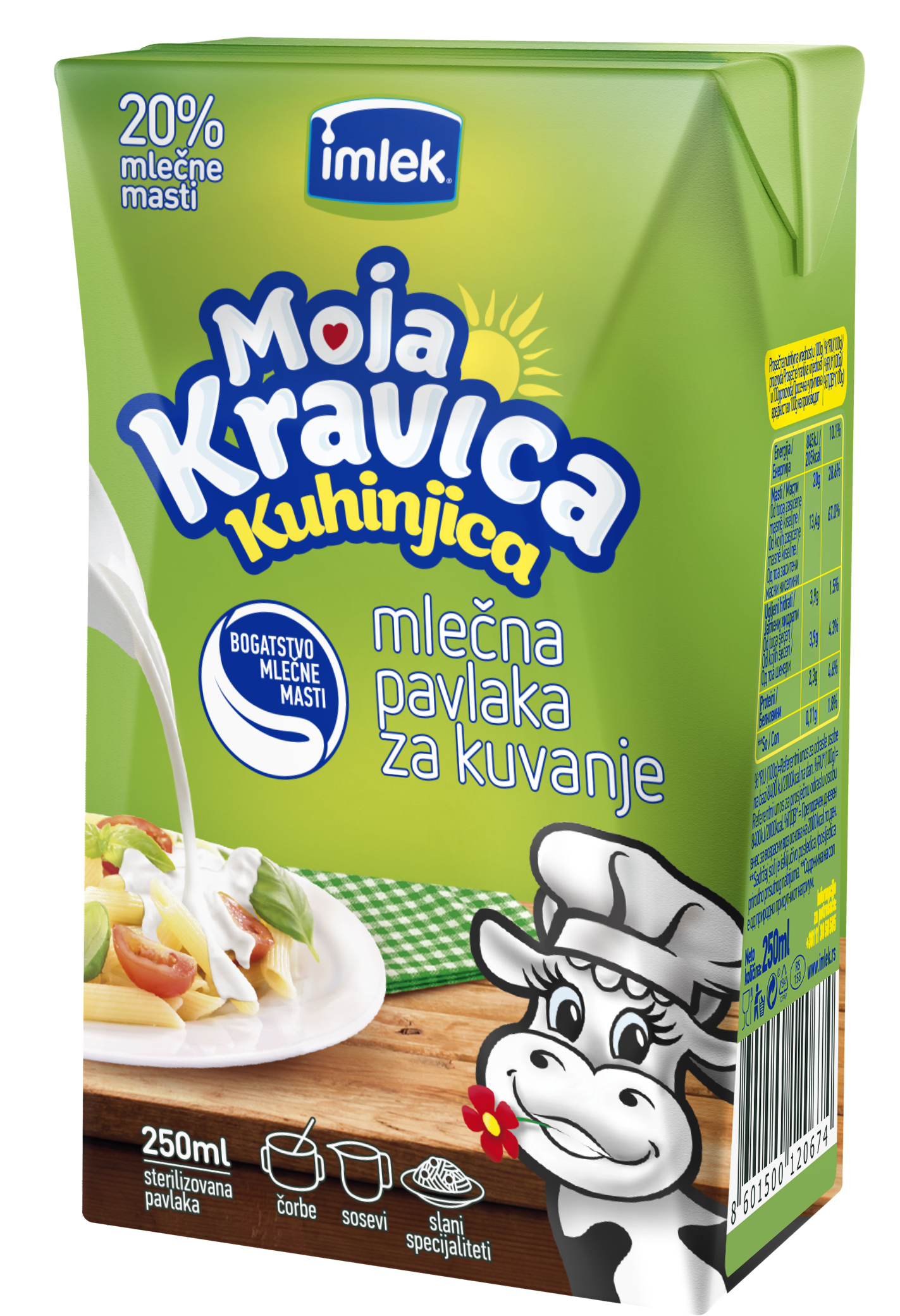 Kuhinjica mlecna pavlaka za kuvanje 250ml