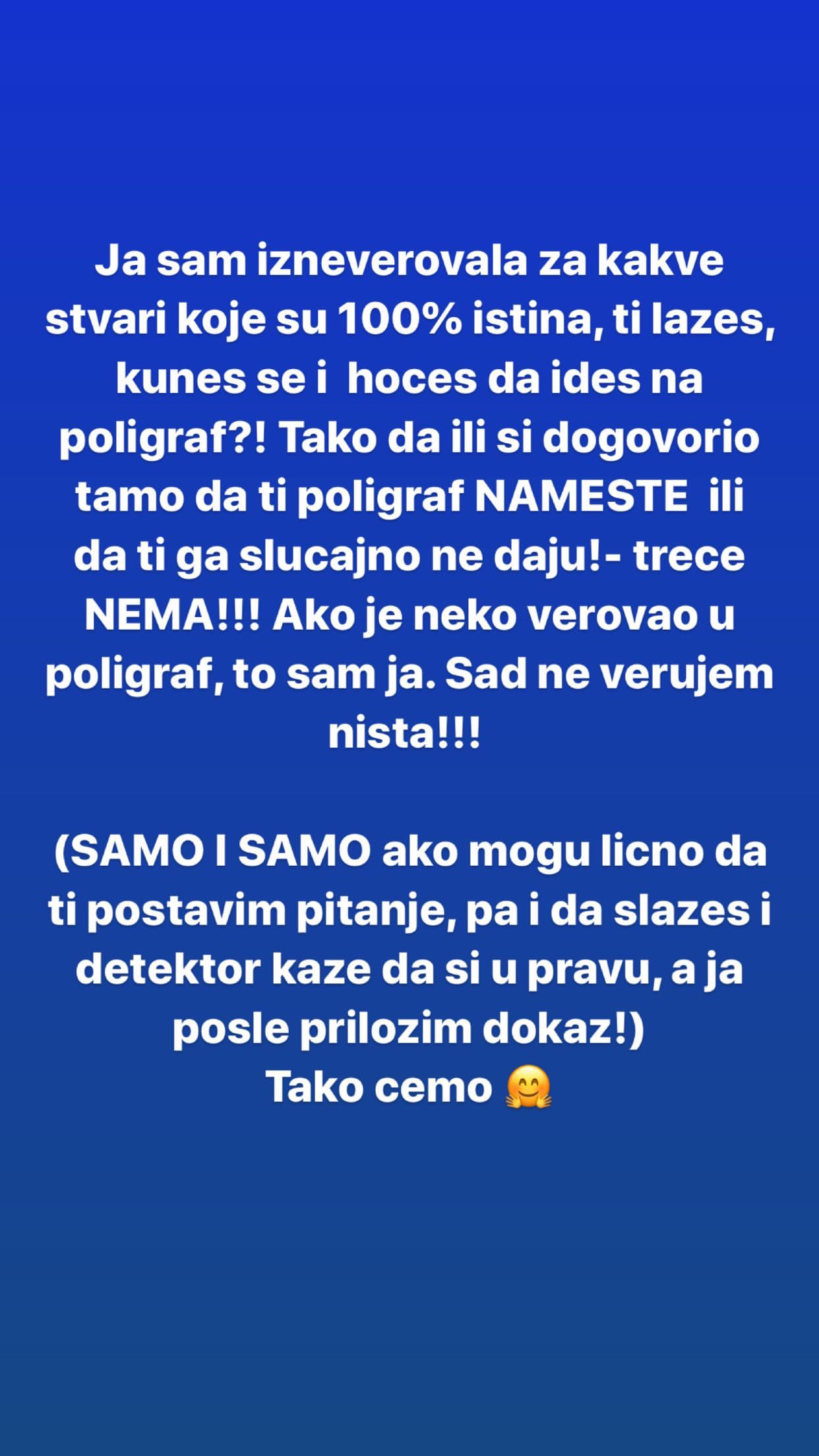 ČEMU OVA LAŽNA SLIKA DA VOLIŠ SVOJU ŽENICU, TEBI NIŠTA NIJE SVETO: Rat između Stanije Dobrojević i Kristijana Golubovića ne prestaje (FOTO) 3 stana 3