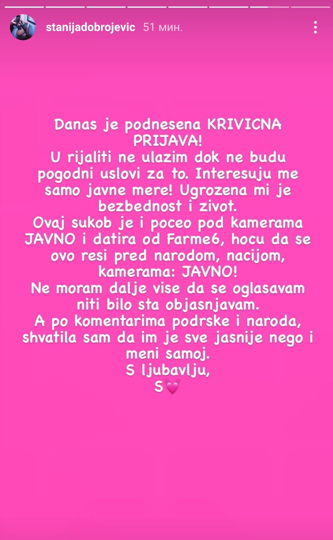 Stanija Dobrojevic objava 2
