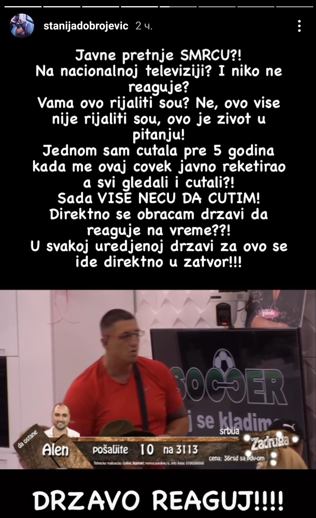 Stanija Dobrojević objava 1 1