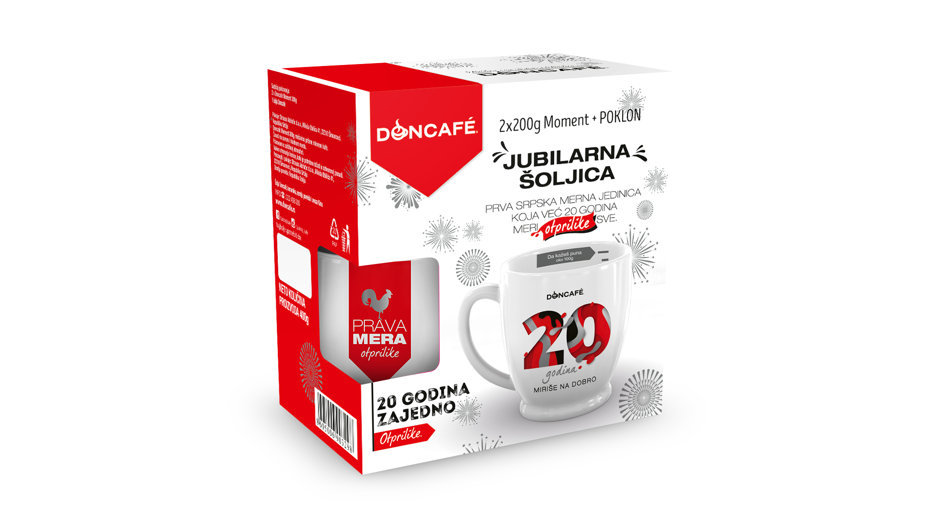 Doncafe jubilarna šoljica 20 poklon pakovanje