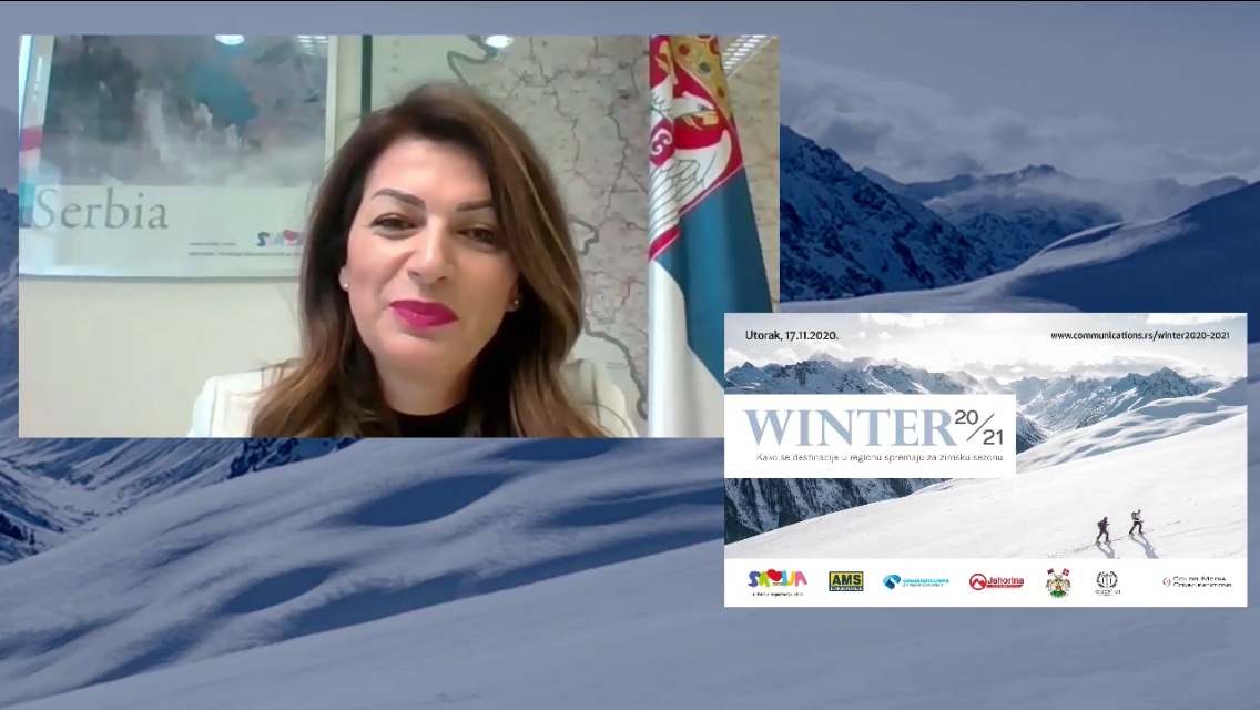 Tatjana Matić, ministarka trgovine, telekomunikacija i turizma Republike Srbije otvorila konferenciju "Zima2020/2021: Kako se destinacije u regionu spremaju za sezonu" 1 IMG 4a45e2dc1993d49d4607c27ded6555ee V
