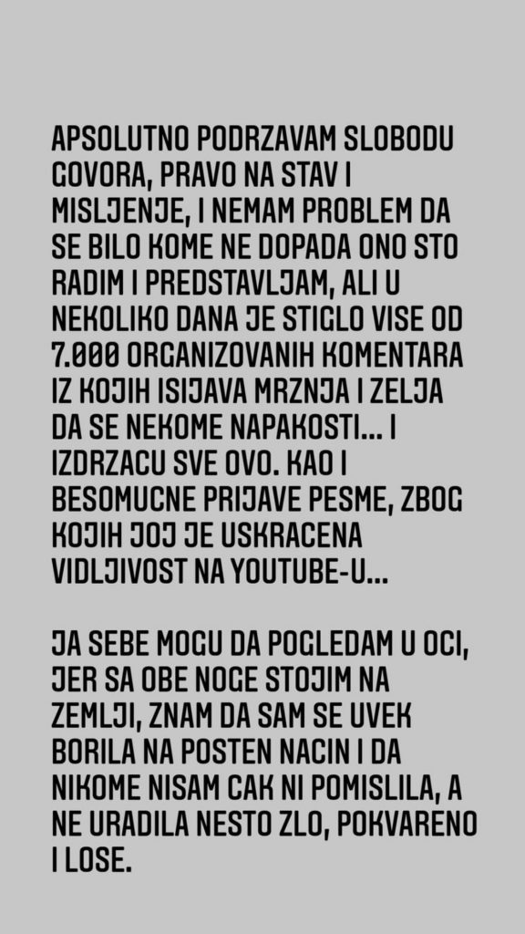 OVO ŠTO TRPIM JE NASILJE: Milica Pavlović na udaru negativnih komentara zbog spota u kojem se predstavila kao moderna Kosovka devojka! (FOTO) 3 InstaStories CLHWIjArQvy