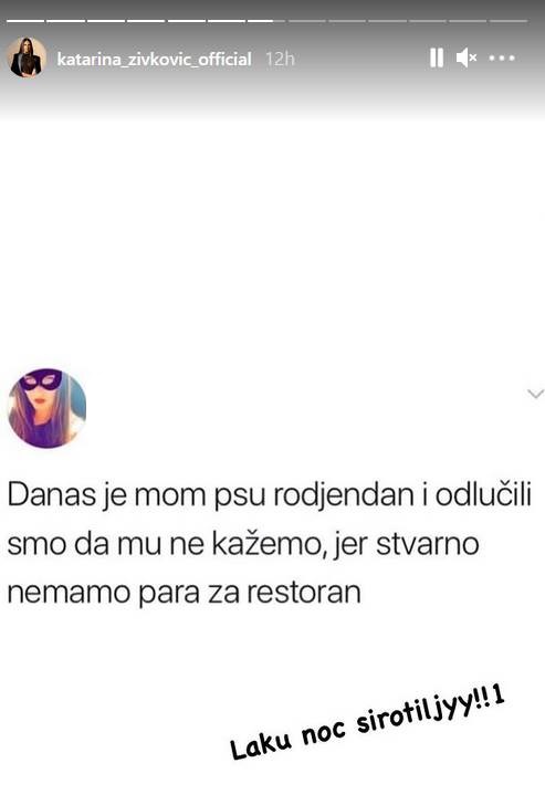 POZDRAV SIROTINJI: Katarina Živković isprozivala Anu Korać zbog rođendanske žurke koju je organizovala za psa? (FOTO) 1 katarina jedan