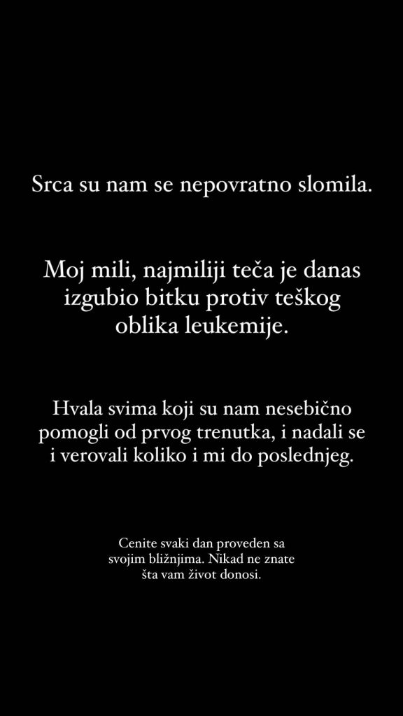 sara jo smrtni slučaj u porodici