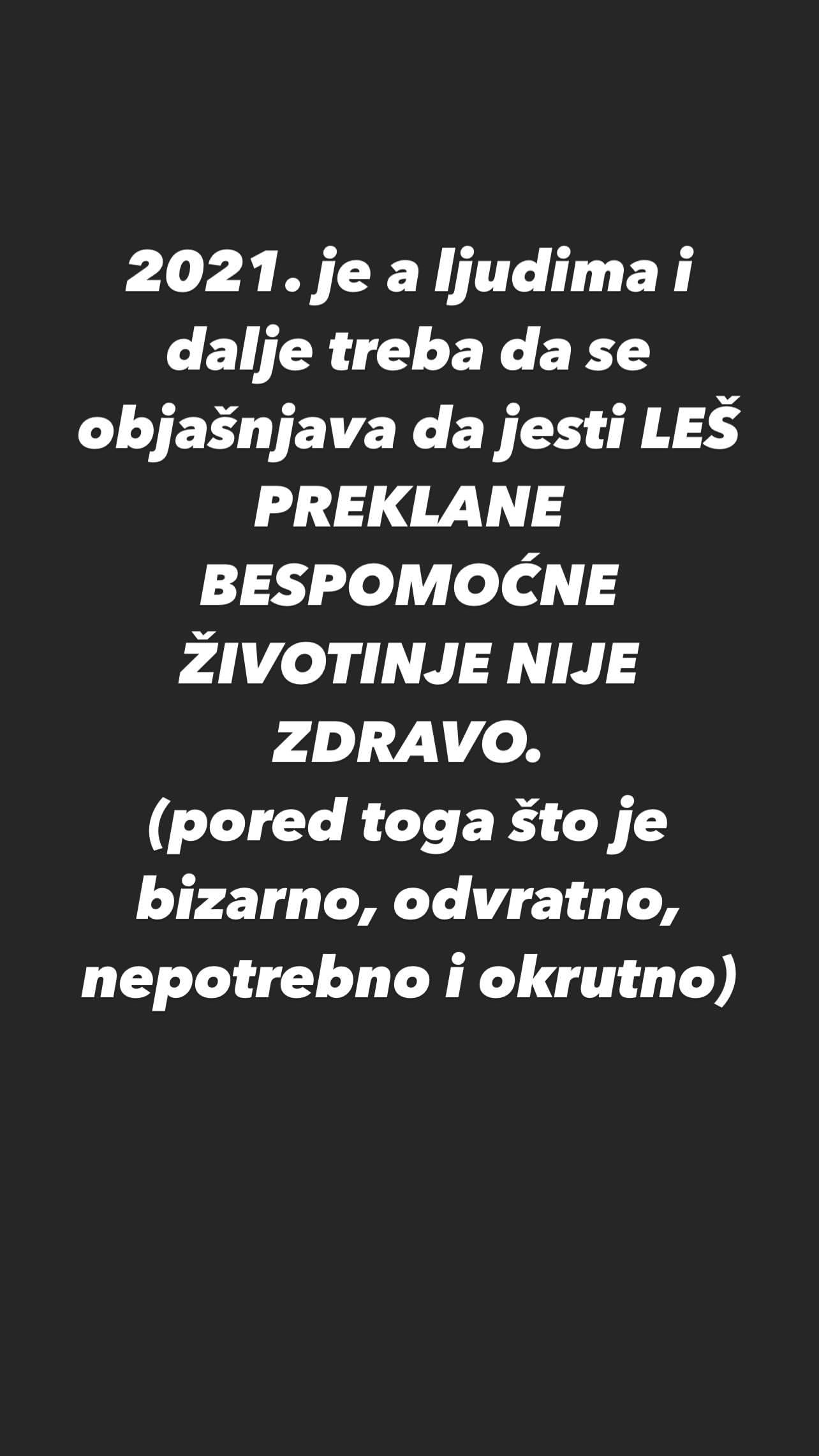 NIJE ZDRAVO JESTI LEŠ PREKLANE I BESPOMOĆNE ŽIVOTINJE : Jelena Karleuša osula paljbu po ljudima koji jedu meso (FOTO) 1 jelena1