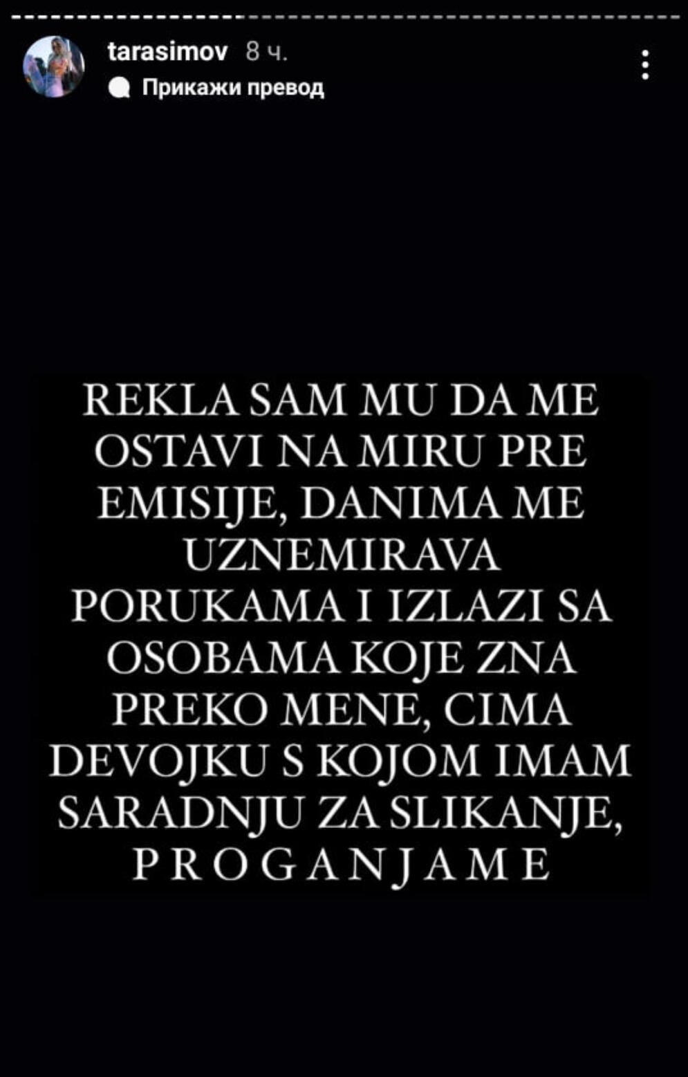 Tara Simov objava 5