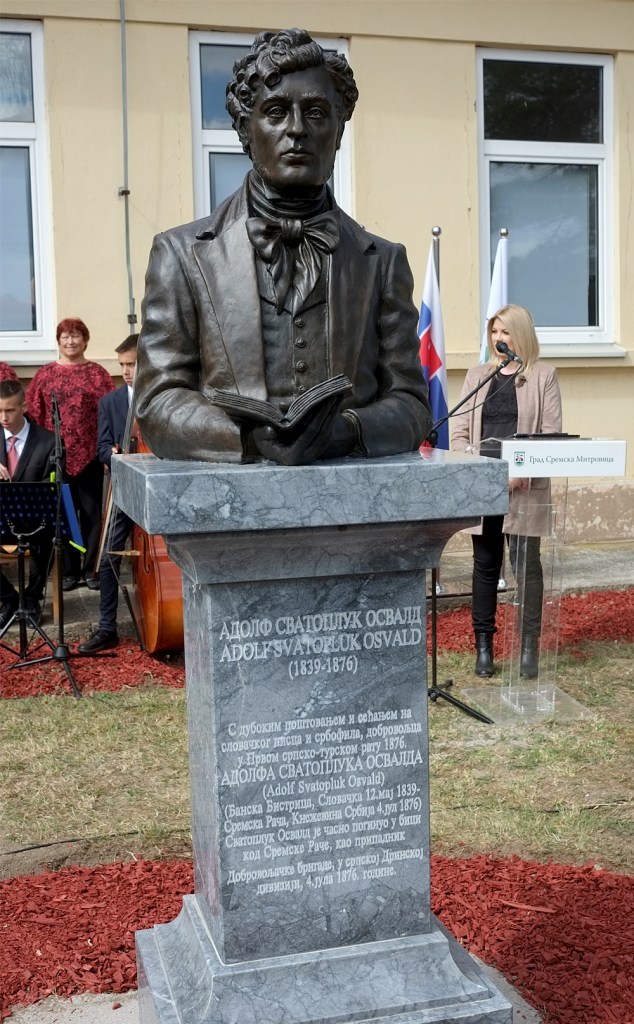 ISTORIJSKI ČAS U SREMSKOJ RAČI: Otkriven spomenik slovačkom dobrovoljcu u srpskoj vojsci iz Srpsko-turskog rata 17 14 sp