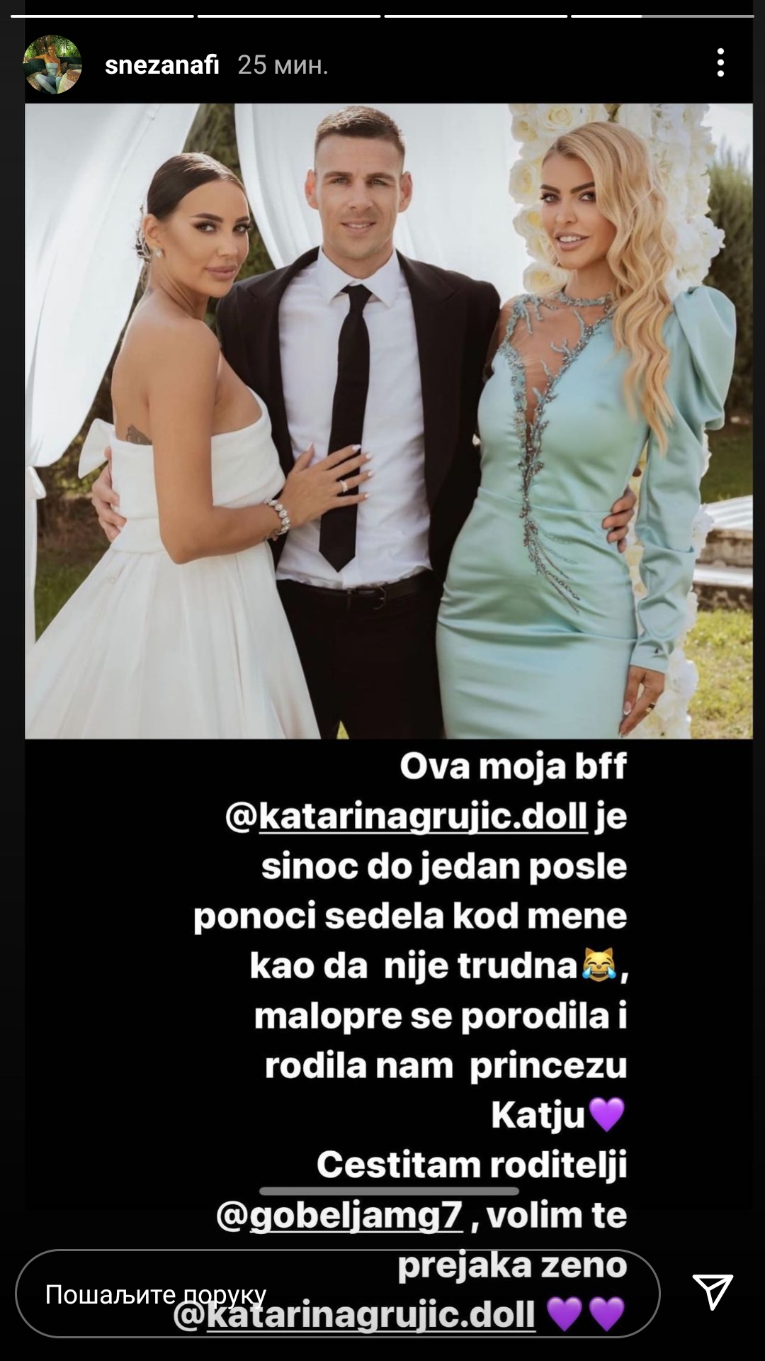 STIGLE RODE: Porodila se Katarina Grujić 1 Snezana Borjan objava
