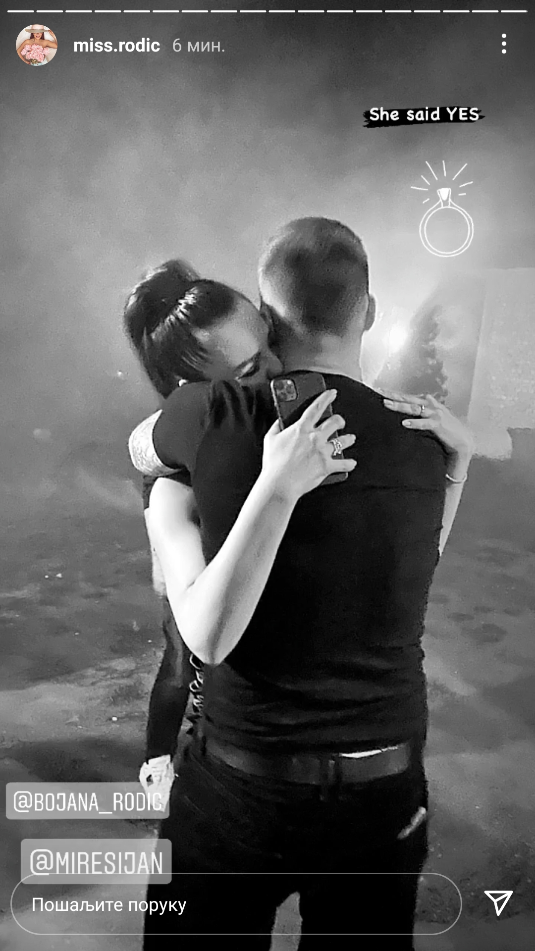 VERIDBA U NOVOGODIŠNJOJ NOĆI: Mirko Šijan zaprosio Bojanu Rodić (VIDEO) 1 Bojana Rodic objava 4