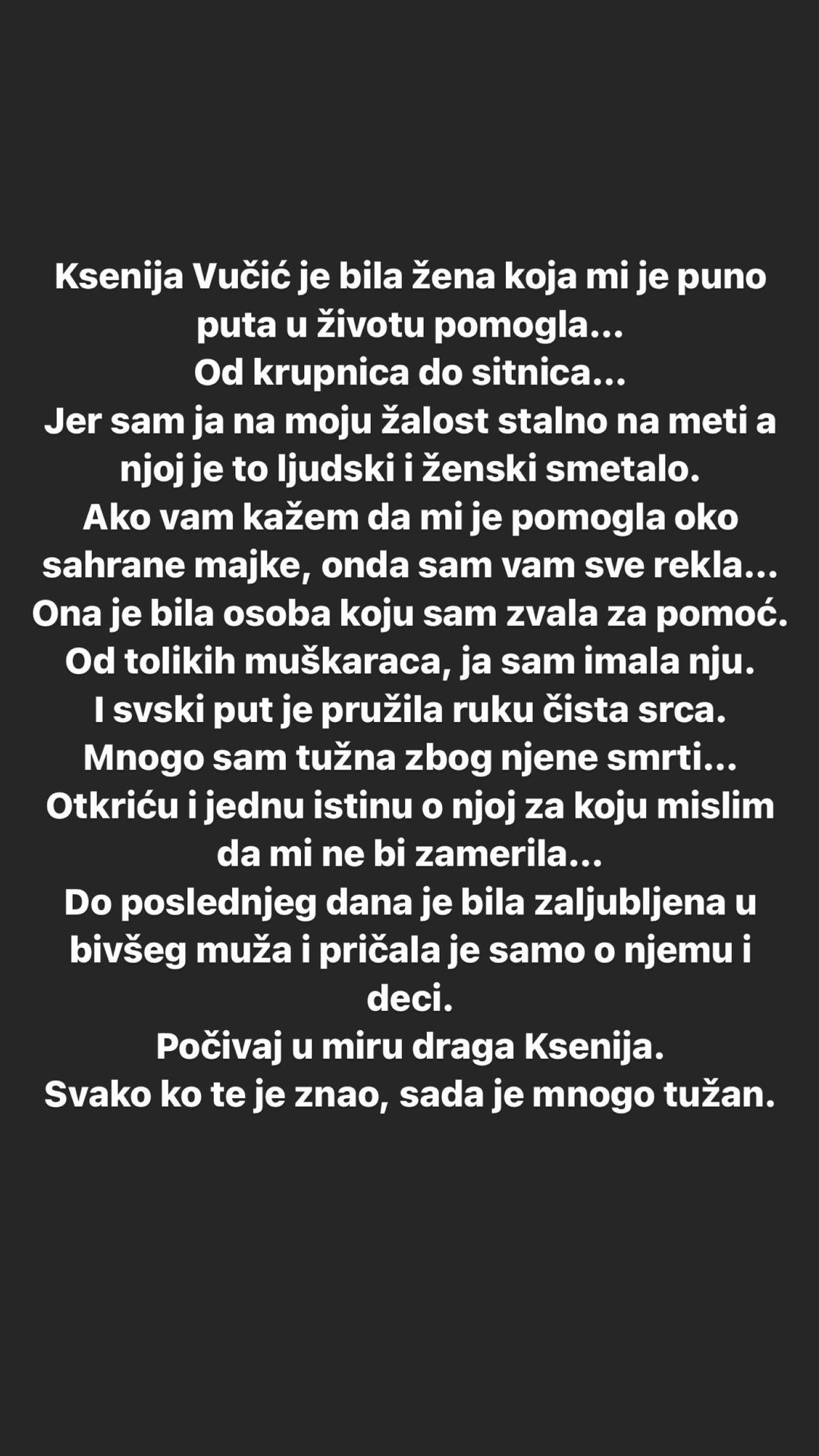AKO VAM KAŽEM DA MI JE POMOGLA OKO SAHRANE MAJKE, ONDA SAM VAM SVE REKLA: Jelena Karleuša oprostila se dirljivim rečima od Ksenije Vučić (FOTO) 1 jelena karleusa 4