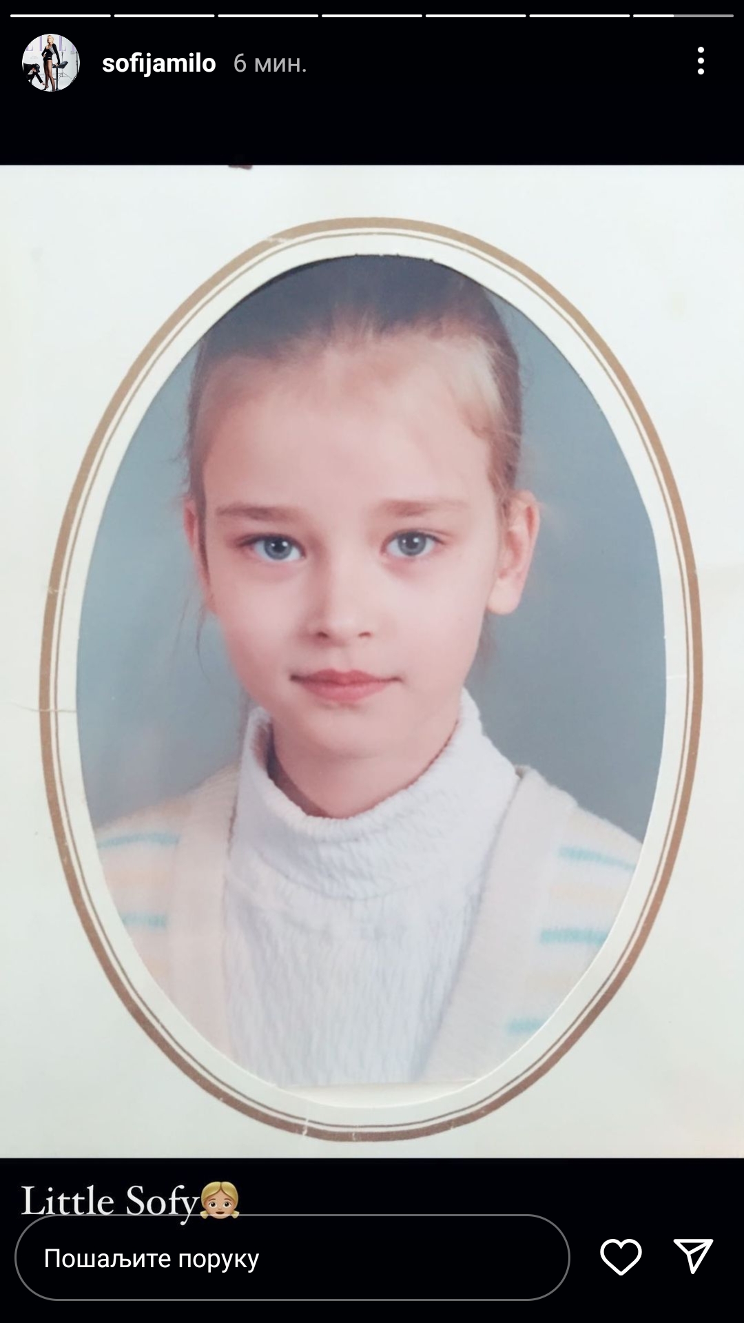 MALA SOFI: Sofija Milošević objavila prelepu fotografiju iz detinjstva 1 Sofija Milosevic objava