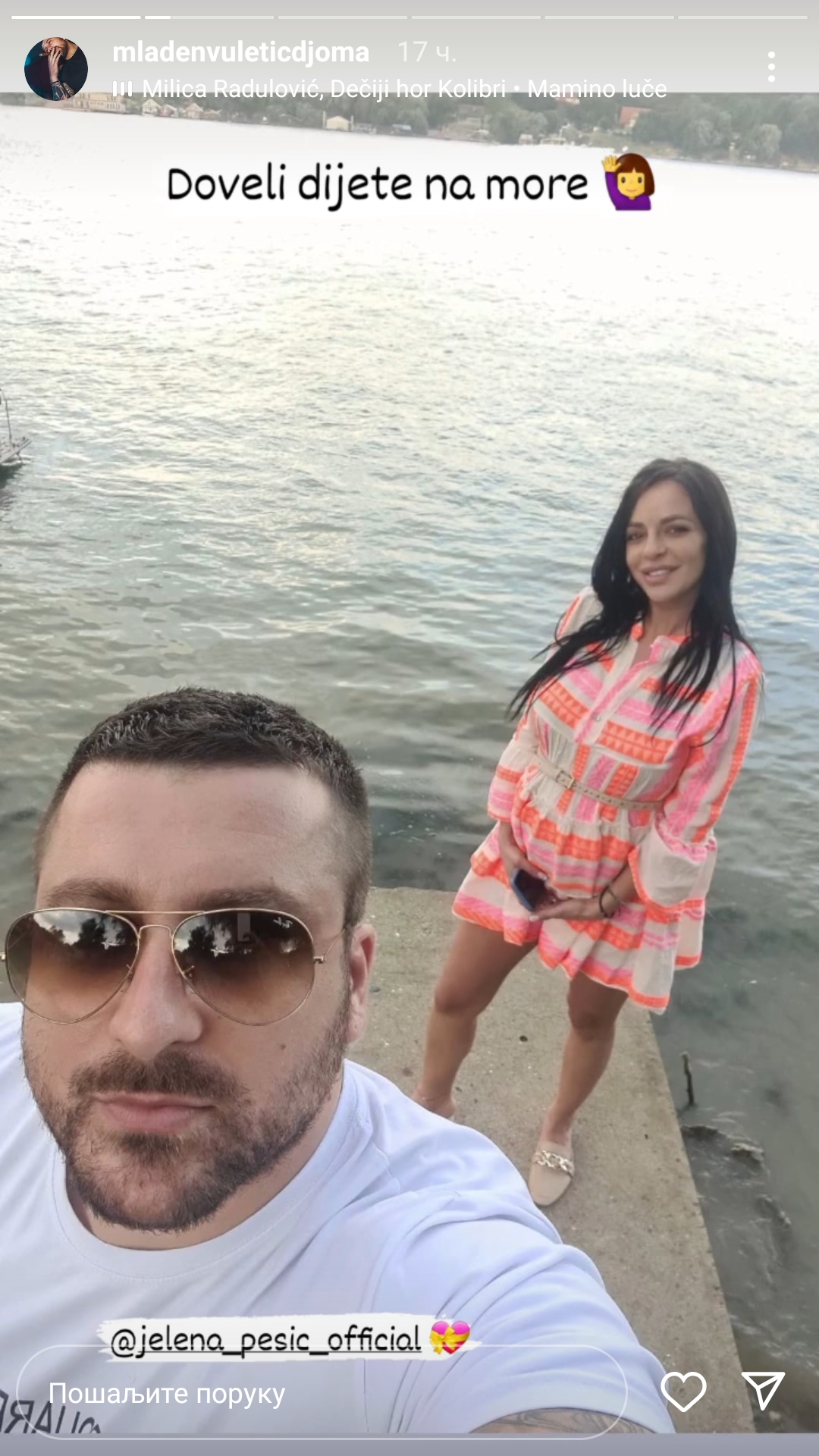 STOMAČIĆ RASTE: Jelena Pešić uživa u trudničkim danima (FOTO) 1 Mladen Vuletic objava