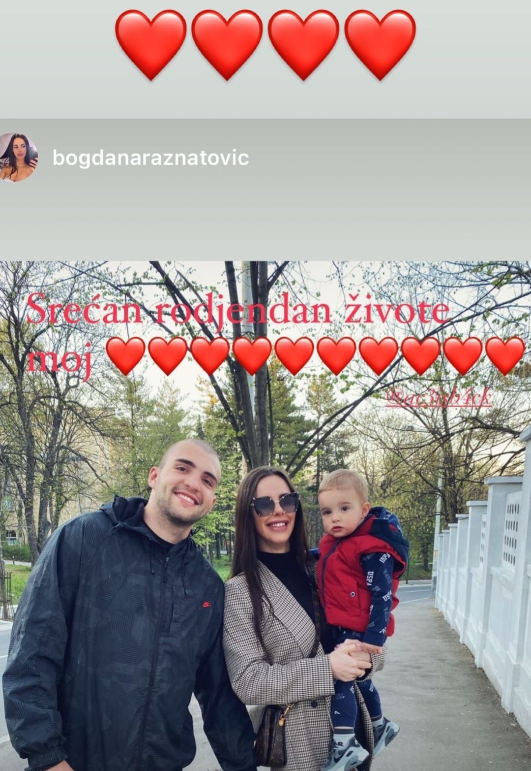 SLAVLJE U DOMU RAŽNATOVIĆA: Veljko slavi 26. rođendan, supruga Bogdana, majka Svetlana i sestra Anastasija uputile mu emotivne čestitke (FOTO) 1 Bogdana Veljko i Zeljko Raznatovic