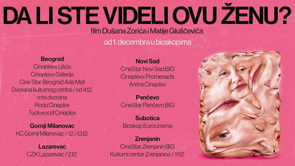 "Da li ste videli ovu ženu?" od 1. decembra u bioskopima širom Srbije 2 DLSVOZ bioskopi