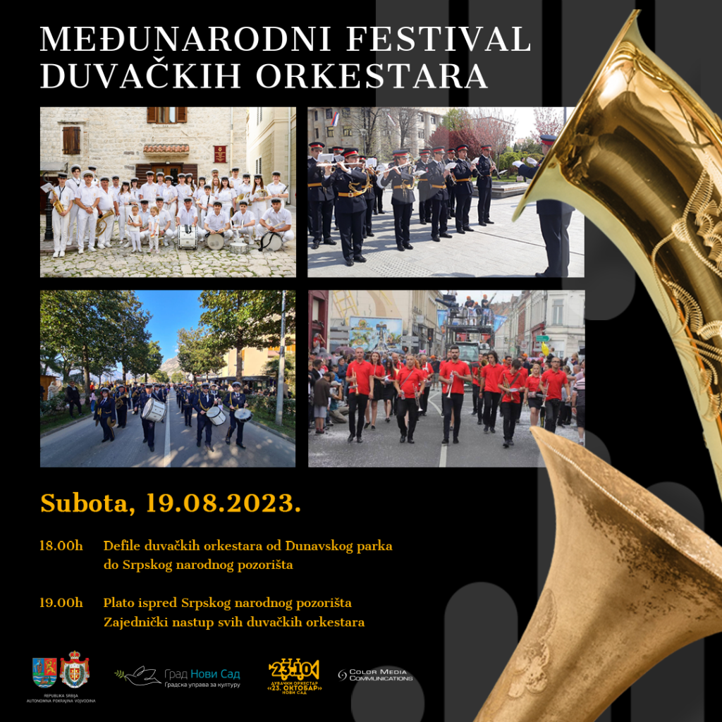 "Međunarodni festival duvačkih orkestara" 18. i 19. avgusta u Novom Sadu 4 DefileFb Insta post