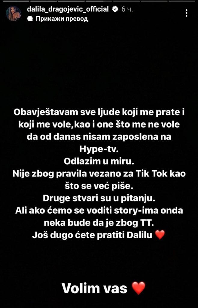 GLEDAĆEMO SE: Dalila Dragojević dala otkaz na televiziji i progovorila o ulasku u rijaliti 1 dalila dragojevic 2