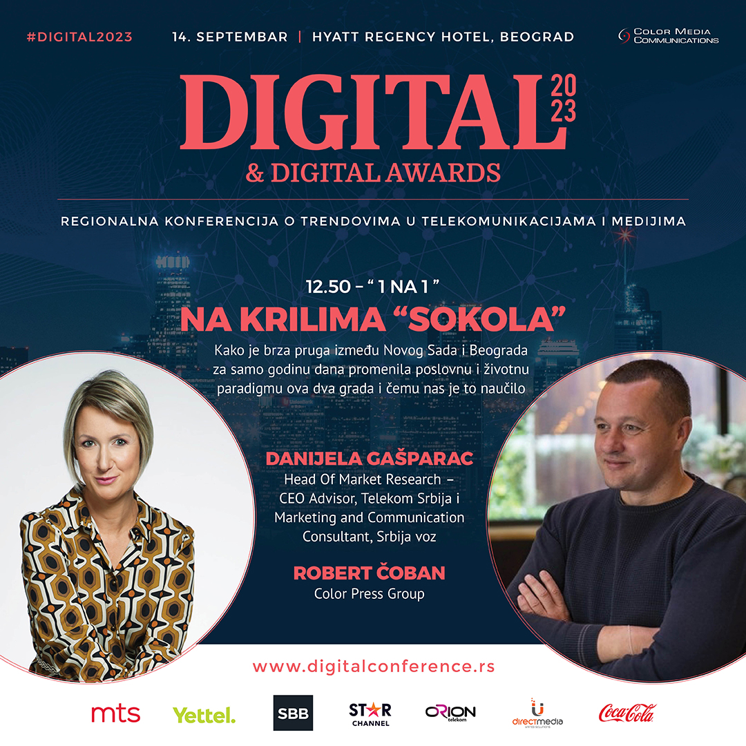 DIGITAL 2023: Na krilima "SOKOLA" - Kako je brza pruga između Novog Sada i Beograda za samo godinu dana promenila poslovnu i životnu paradigmu ova dva grada i čemu nas je to naučilo 1 1 na 1