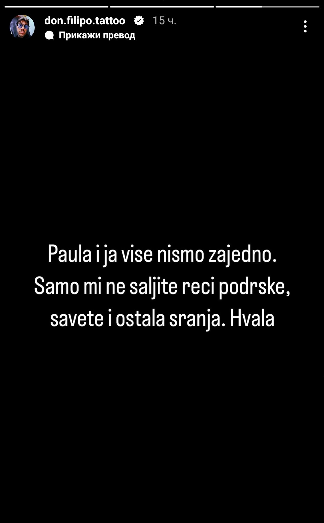 RASKID UMESTO VENČANJA: Kraj ljubavi Paule Hublin i Filipa Đukića 1 Filip Djukic objava
